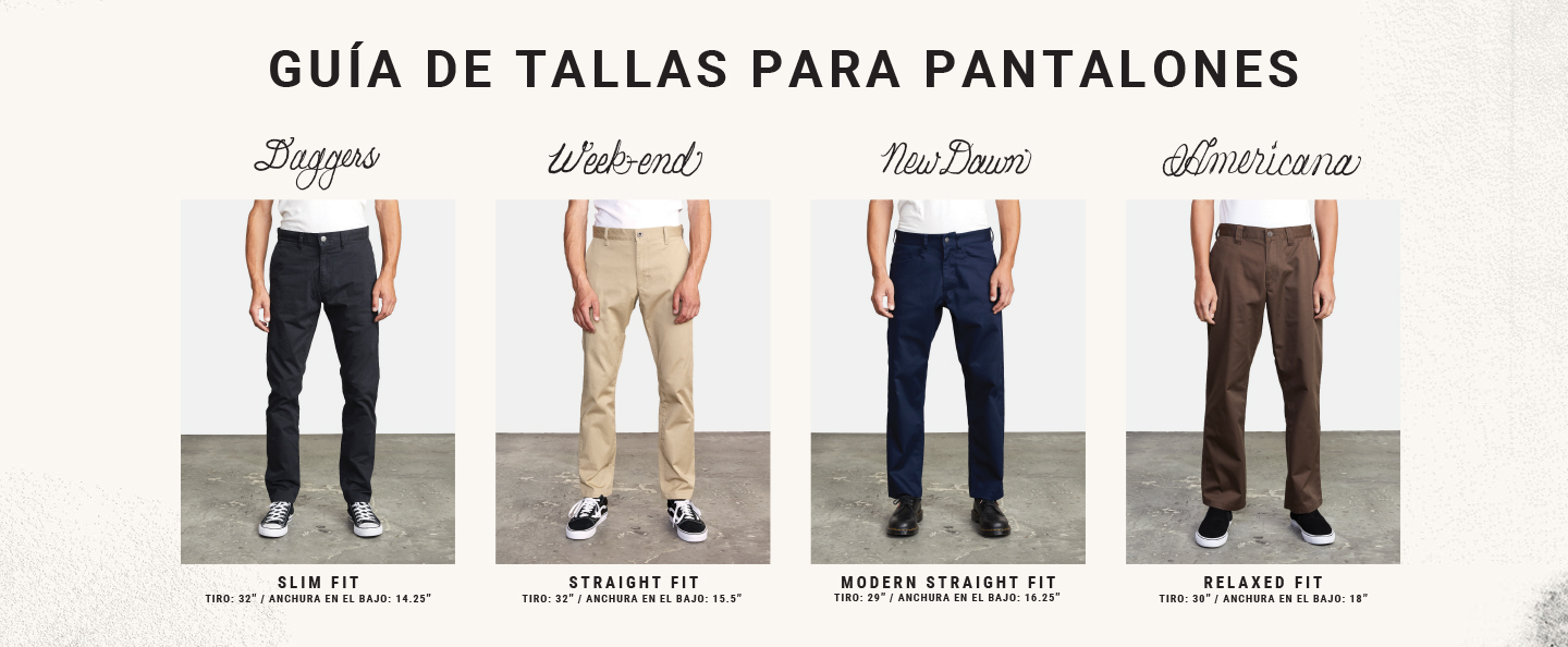Guía de Pantalones para Hombre Comprar en Línea RVCA